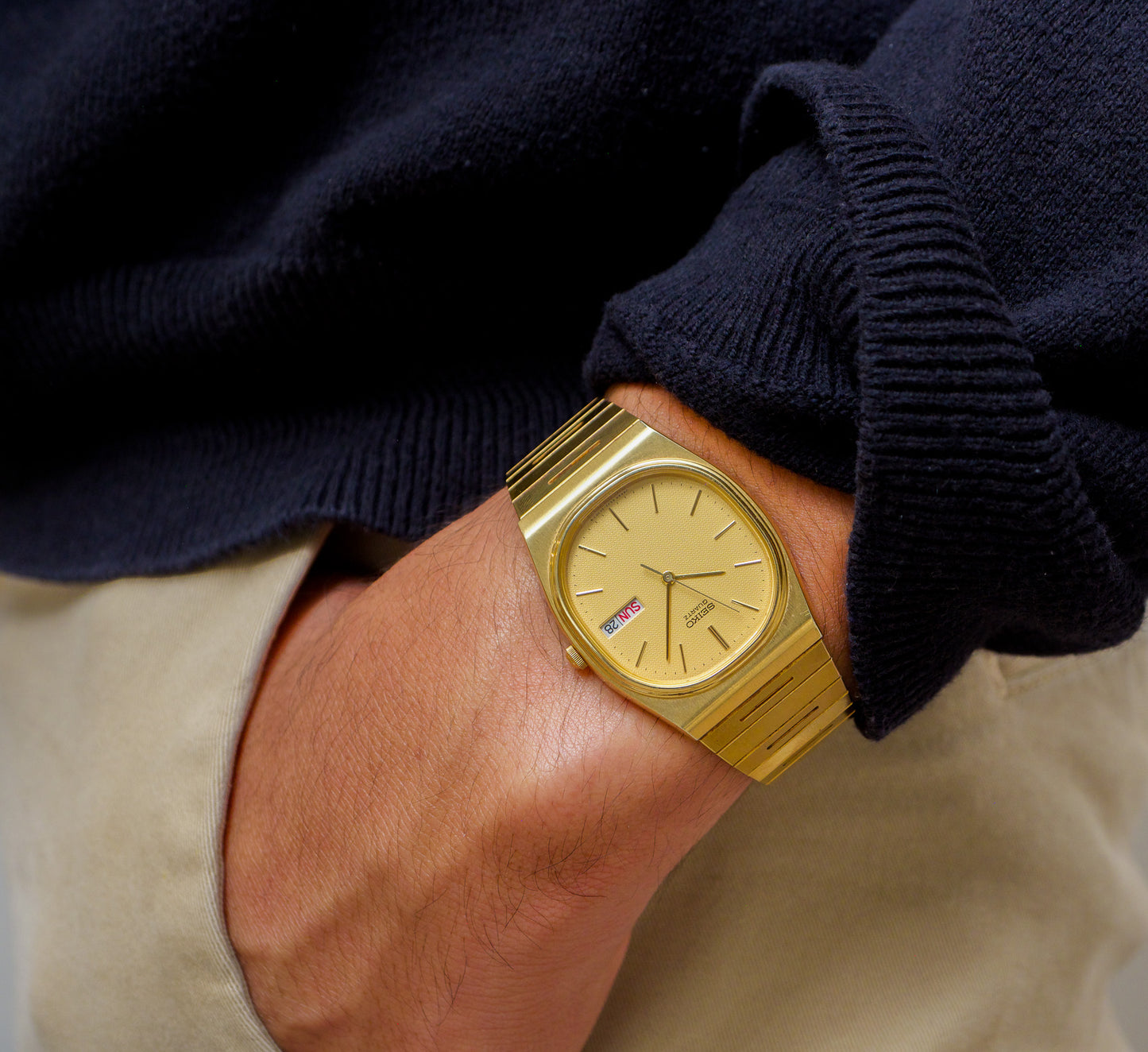 1983 Seiko Gold Tone Men's Quartz Wrist-Watch
