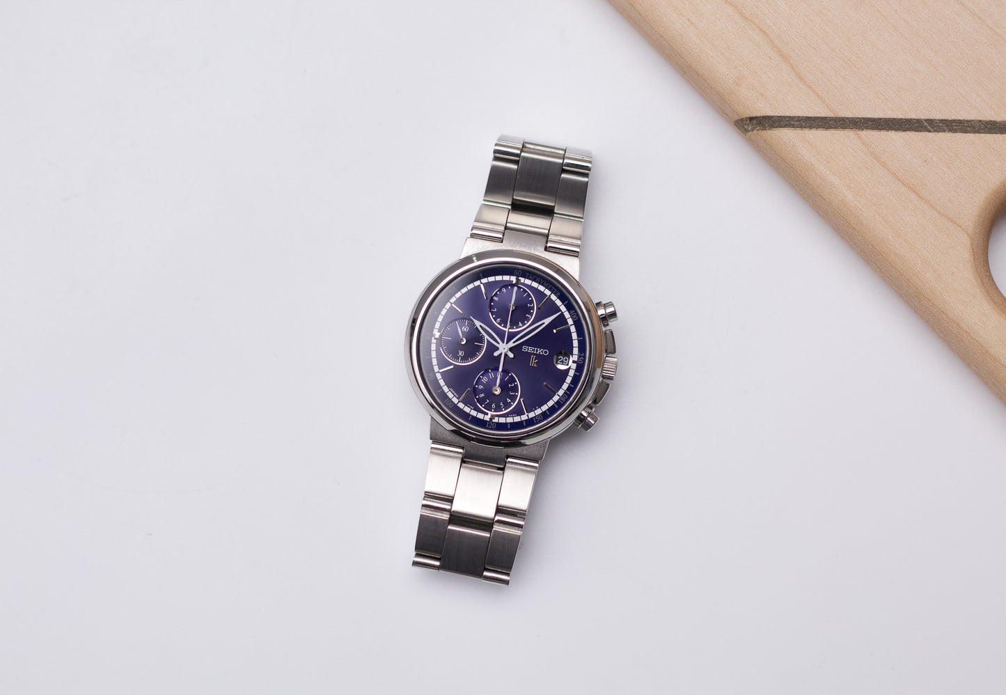 2002 Seiko LK Royal Blue Dial Quartz Chronograph Woman's Wrist-Watch
