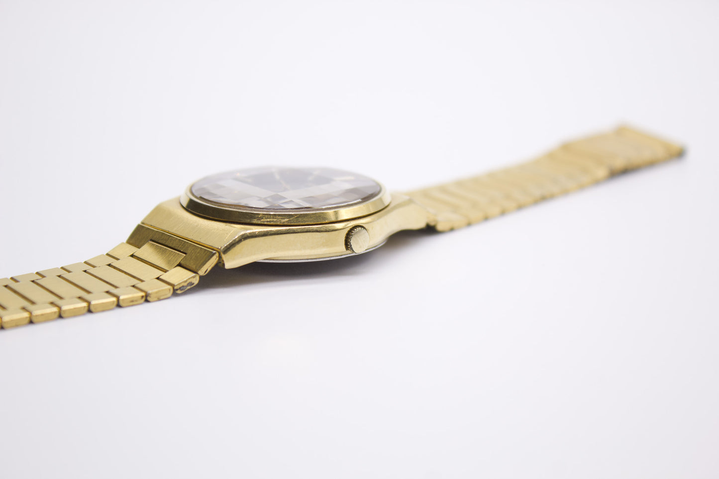 1981 Seiko SQ Chocolate Dial Beveled Crystal Men's Wrist-Watch