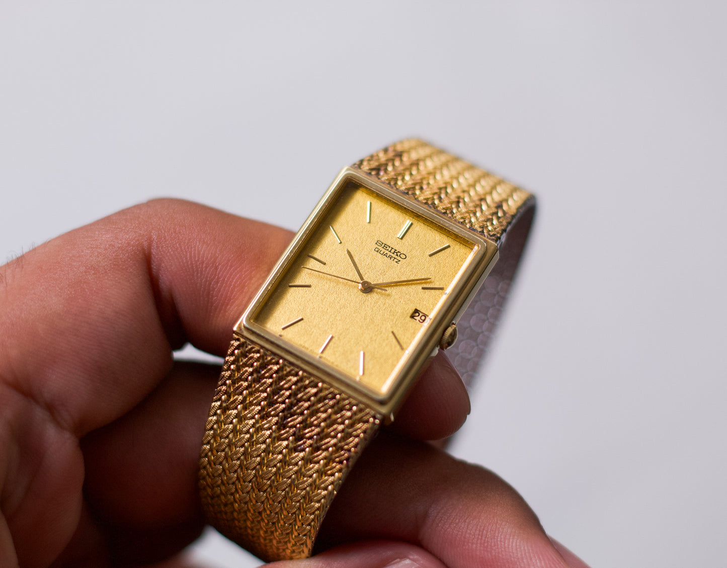 1986 Seiko Quartz Golden Washi Dial Men's Watch