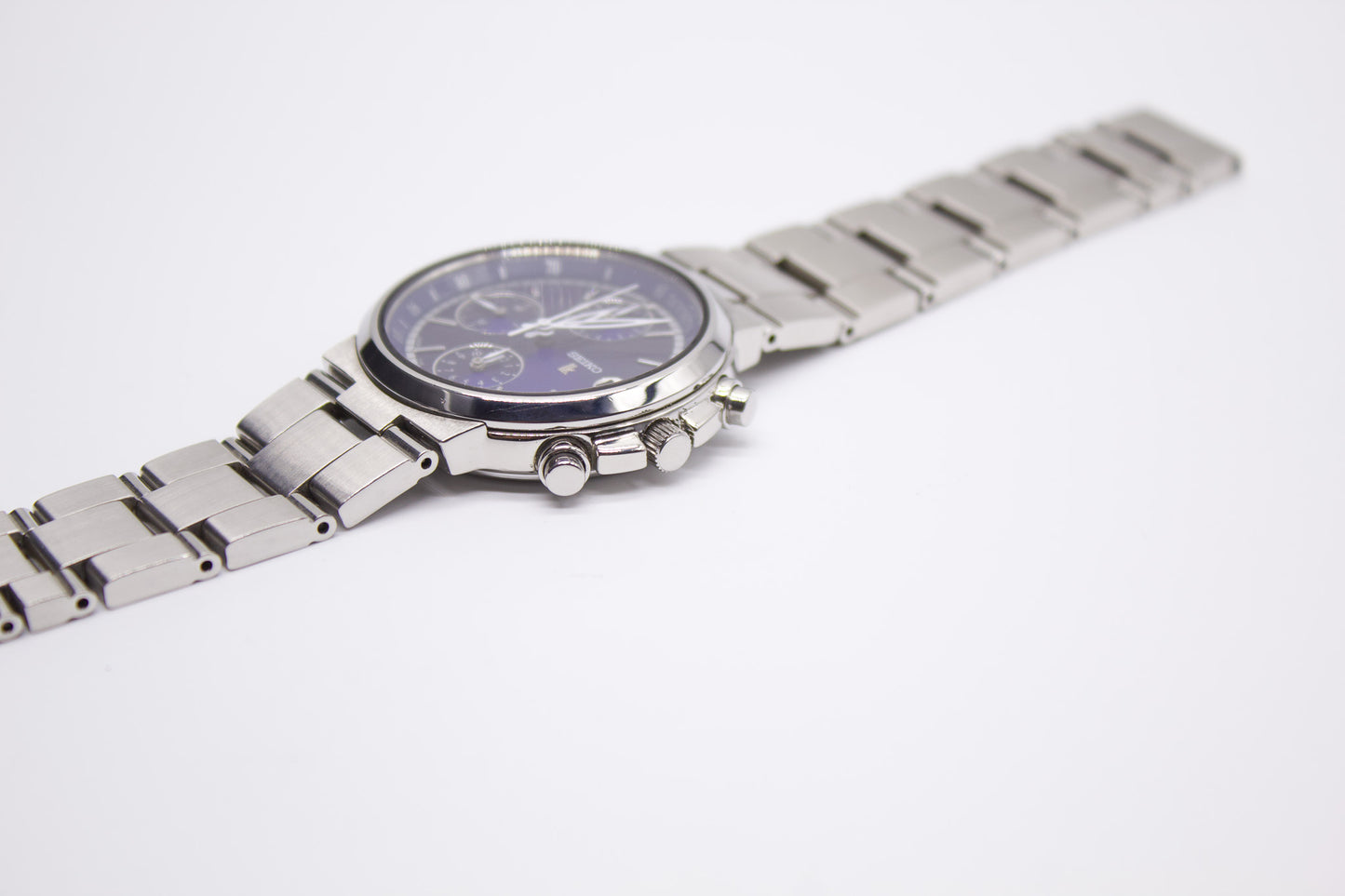 2002 Seiko LK Royal Blue Dial Quartz Chronograph Woman's Wrist-Watch