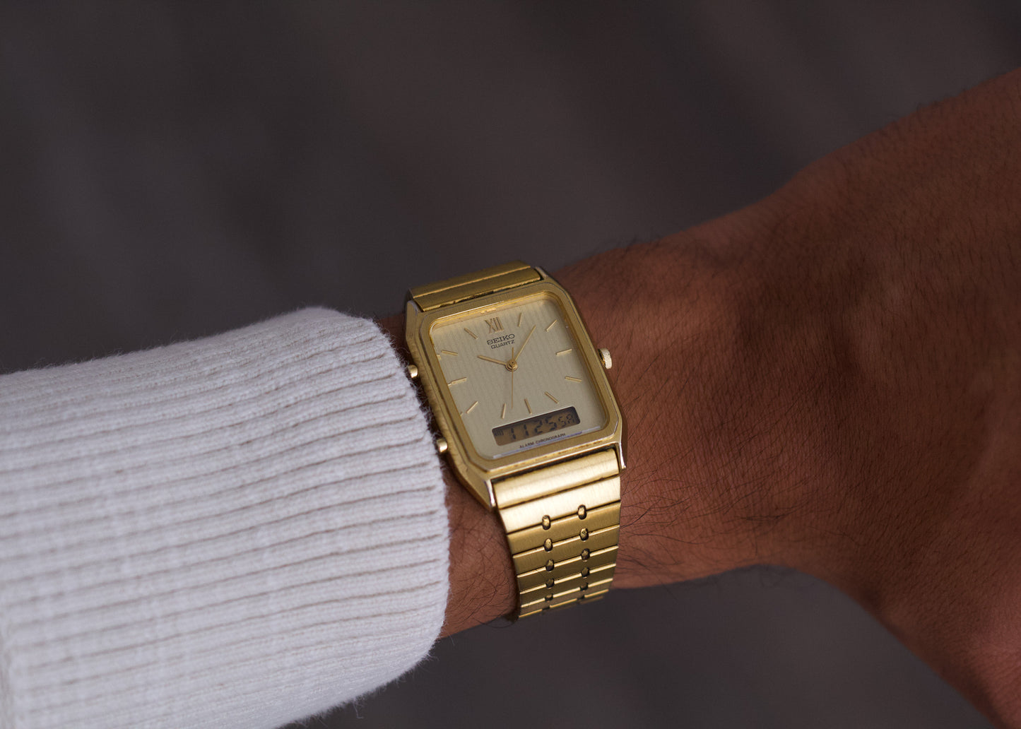 1988 Seiko Gold Toned Chronograph Digital Men's Wrist-Watch