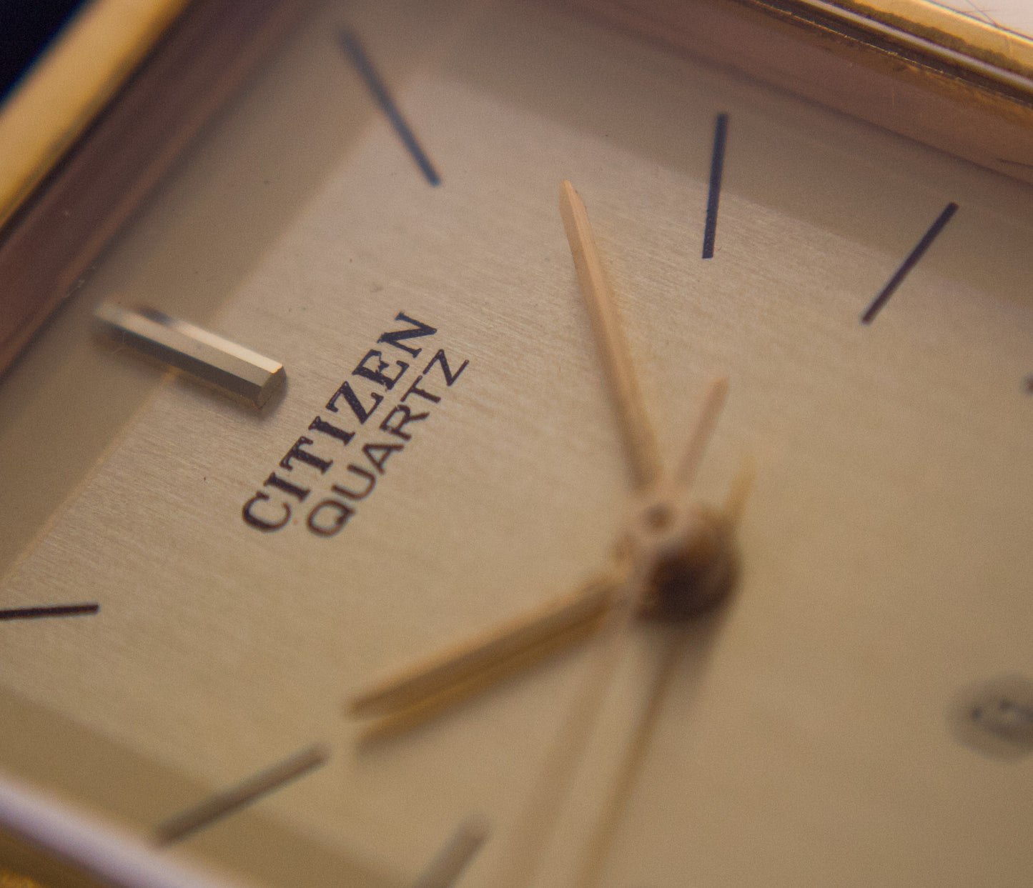 1990s Citizen Golden Tank Men's Wrist-Watch