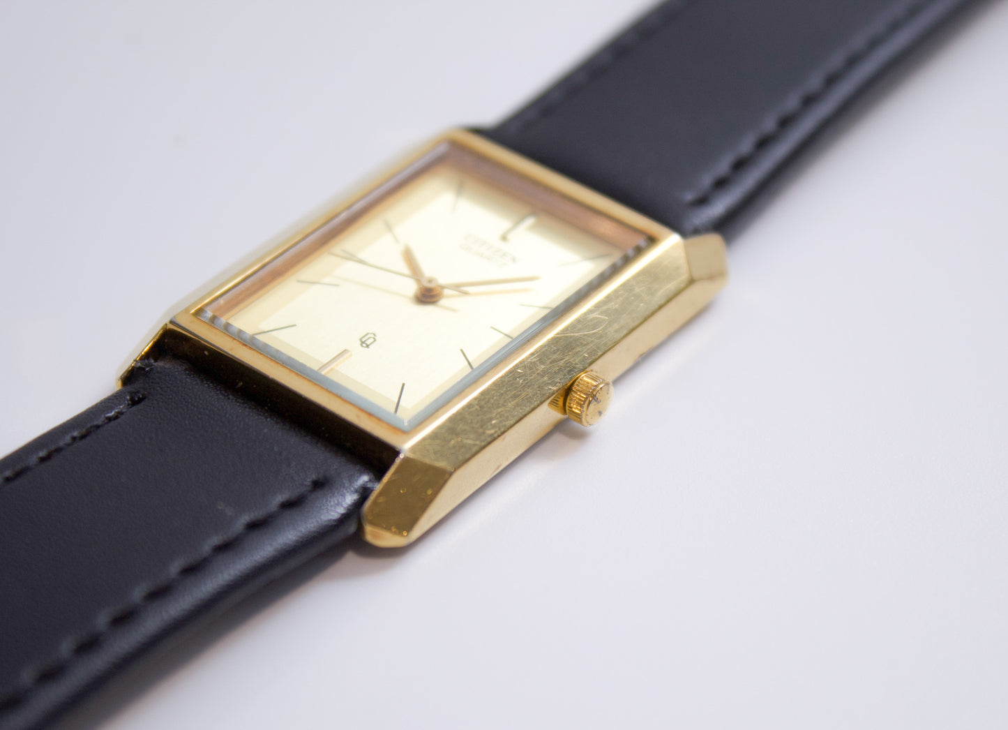 1990s Citizen Golden Tank Men's Wrist-Watch
