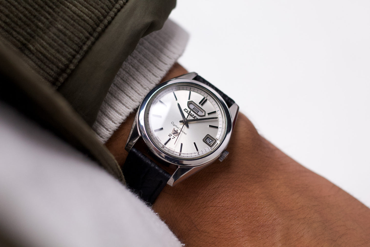 1967 Citizen Automatic Crystal 7 Silver Sunburst Dial Men's Wrist-Watch