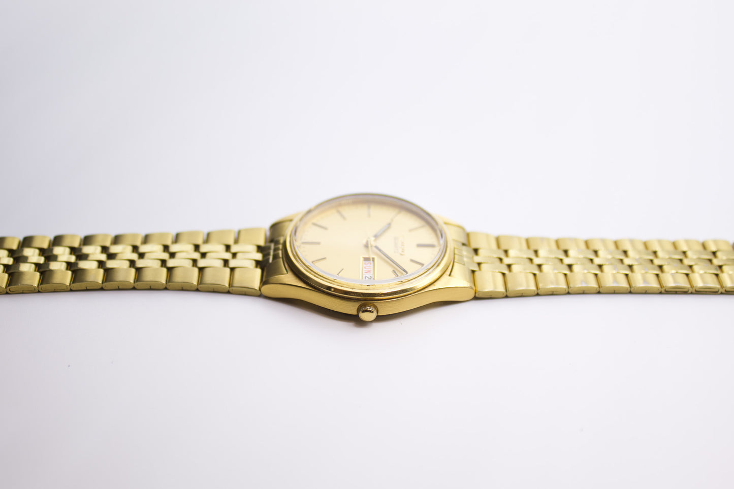 1998 Seiko Quartz Gold Tone Men's Watch W/Box