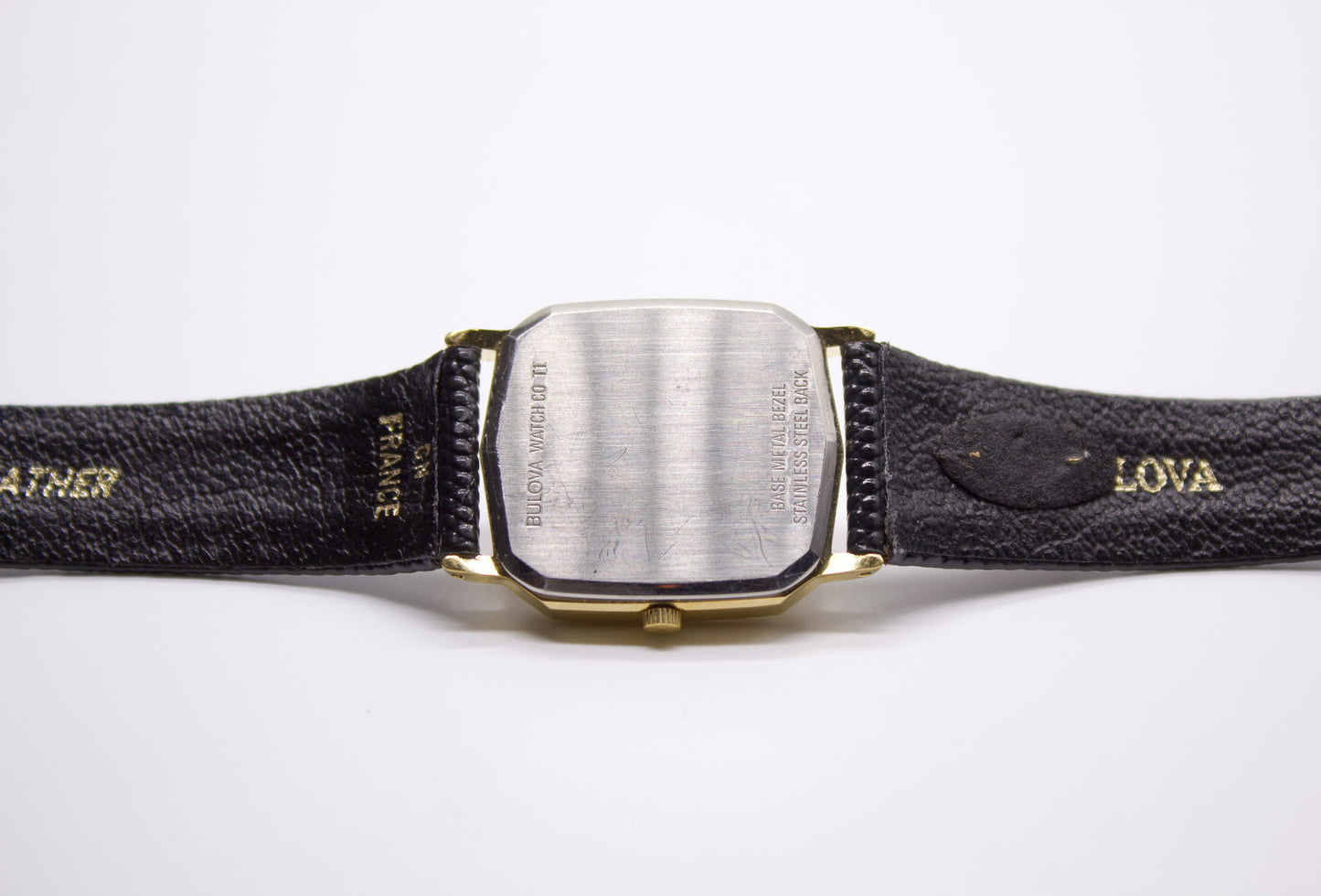 1990s Bulova Decagon Tank Gold Toned Men's Wrist-Watch