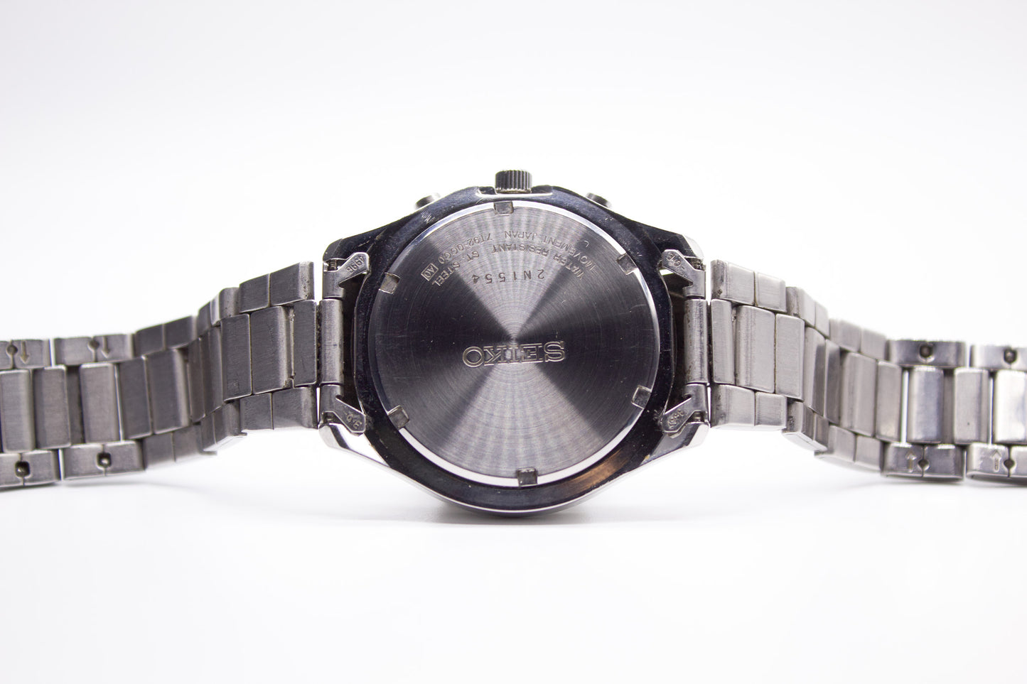 2002 Seiko Quartz Chronograph Inky Black Dial Men's Wrist-Watch