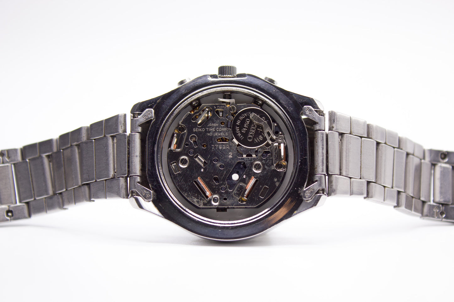 2002 Seiko Quartz Chronograph Inky Black Dial Men's Wrist-Watch