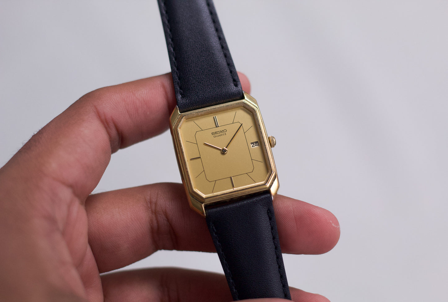 1984 Seiko Quartz 'Fancy Tank' Gold Toned Men's Wrist-Watch