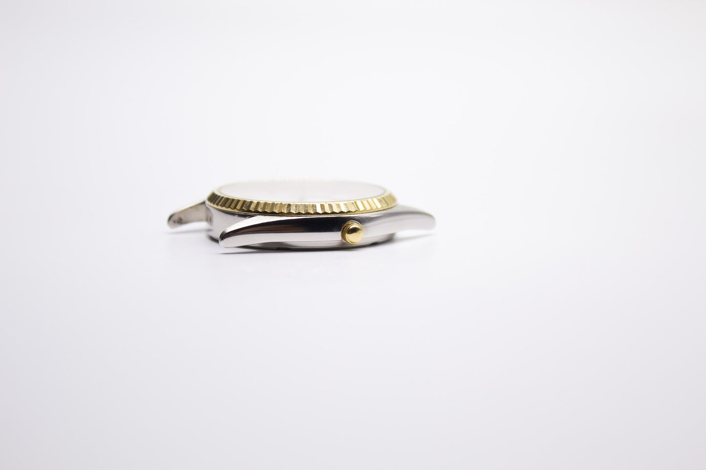 1990s Pulsar 'Day-Date' Silver Sunburst Two Tone Men's Wrist-Watch