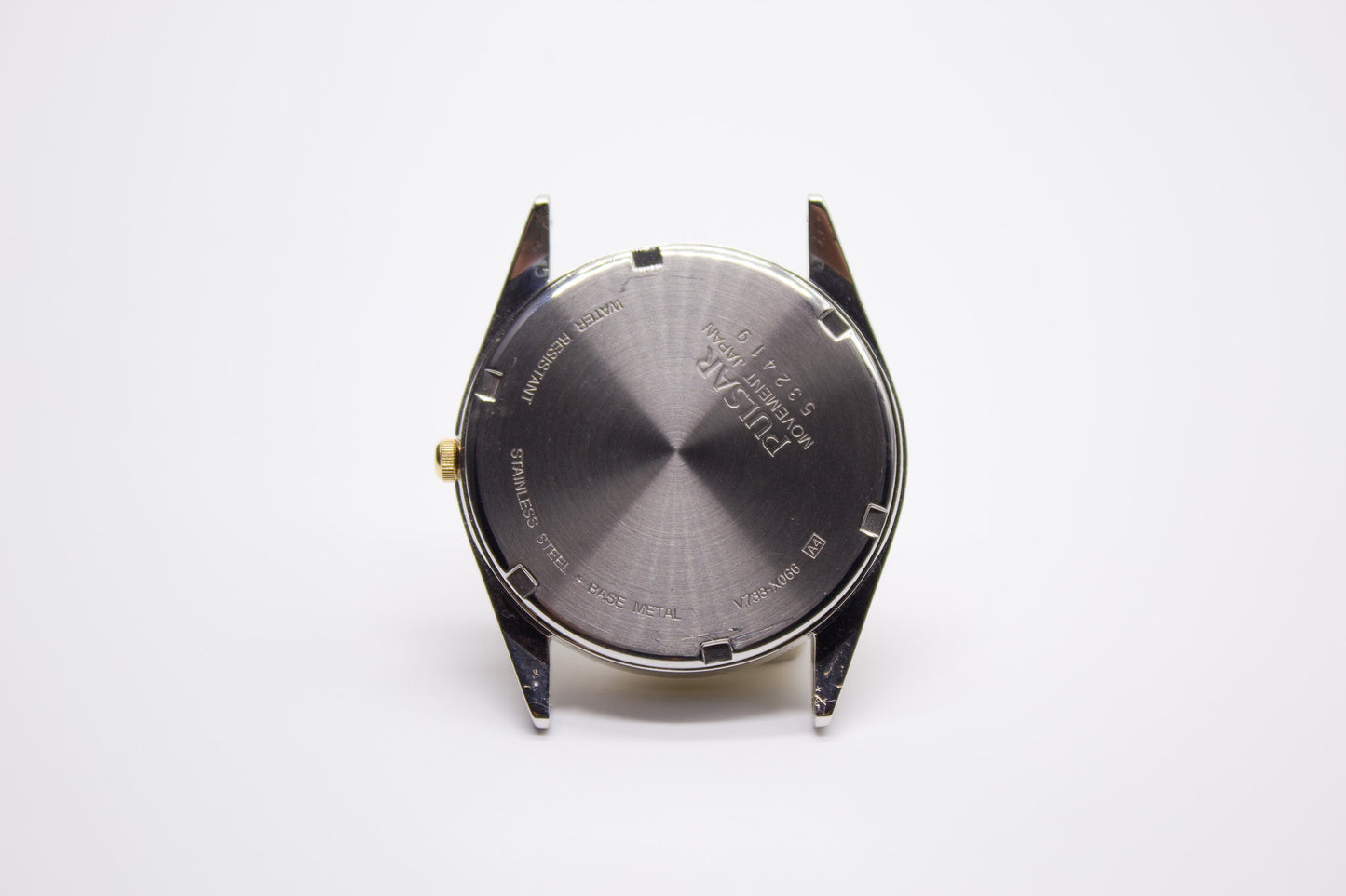 1990s Pulsar 'Day-Date' Silver Sunburst Two Tone Men's Wrist-Watch