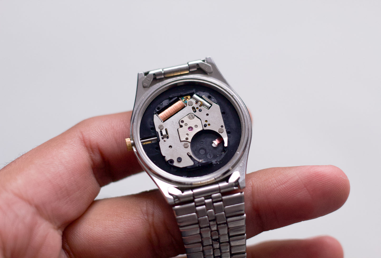 1988 Seiko SQ Two Tone Gray Dial Men's Wrist-Watch
