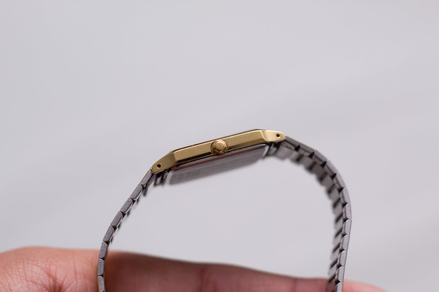 1984 Seiko 'Tank' Quartz Golden Dial Men's Wrist-Watch