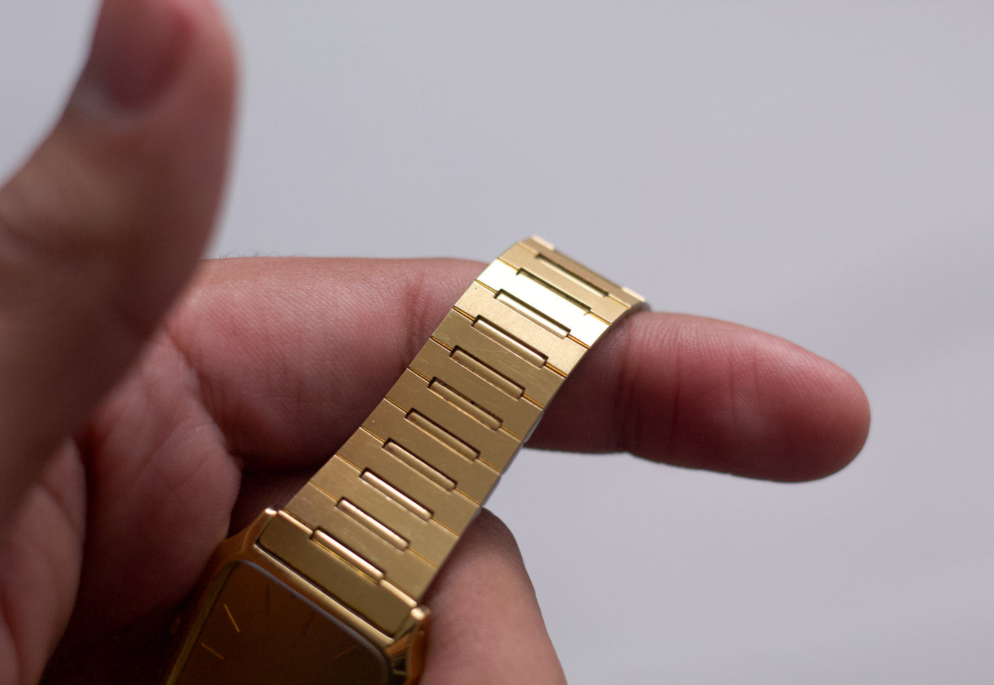 1984 Seiko 'Tank' Quartz Golden Dial Men's Wrist-Watch