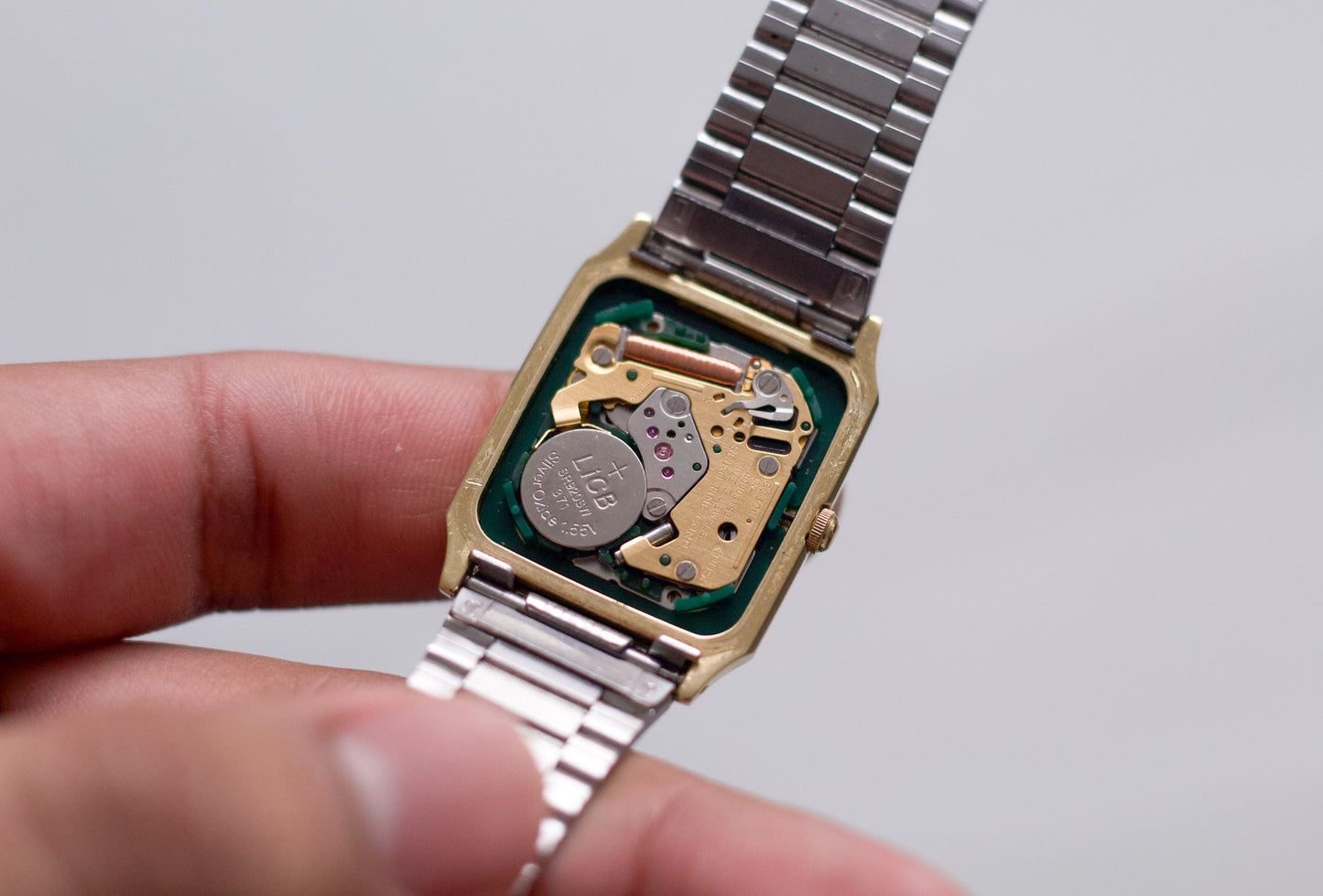 1984 Seiko 'Tank' Quartz Golden Dial Men's Wrist-Watch