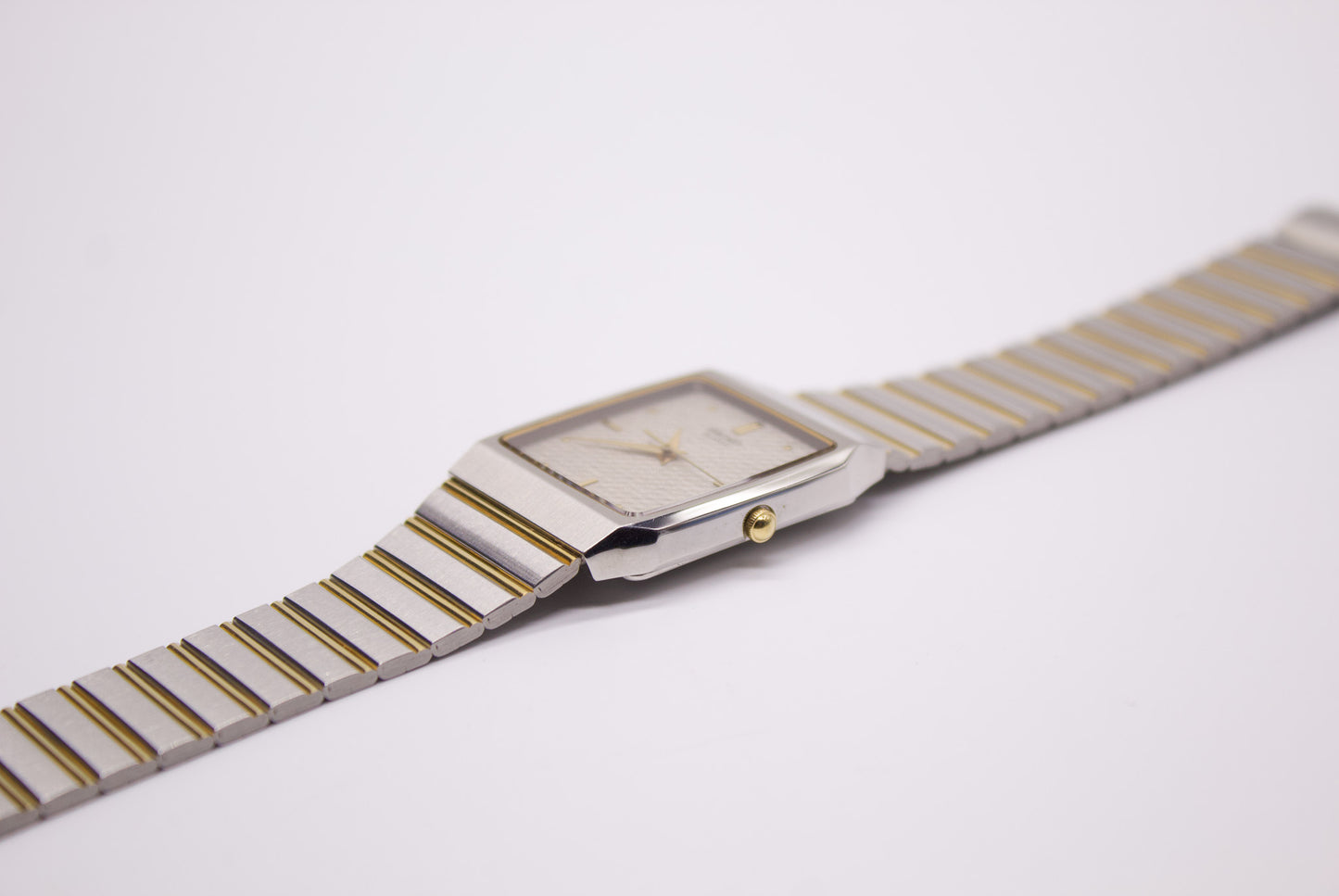 1996 Seiko Quartz Galaxy Tank Gray Dial Men's Wrist-Watch W/box