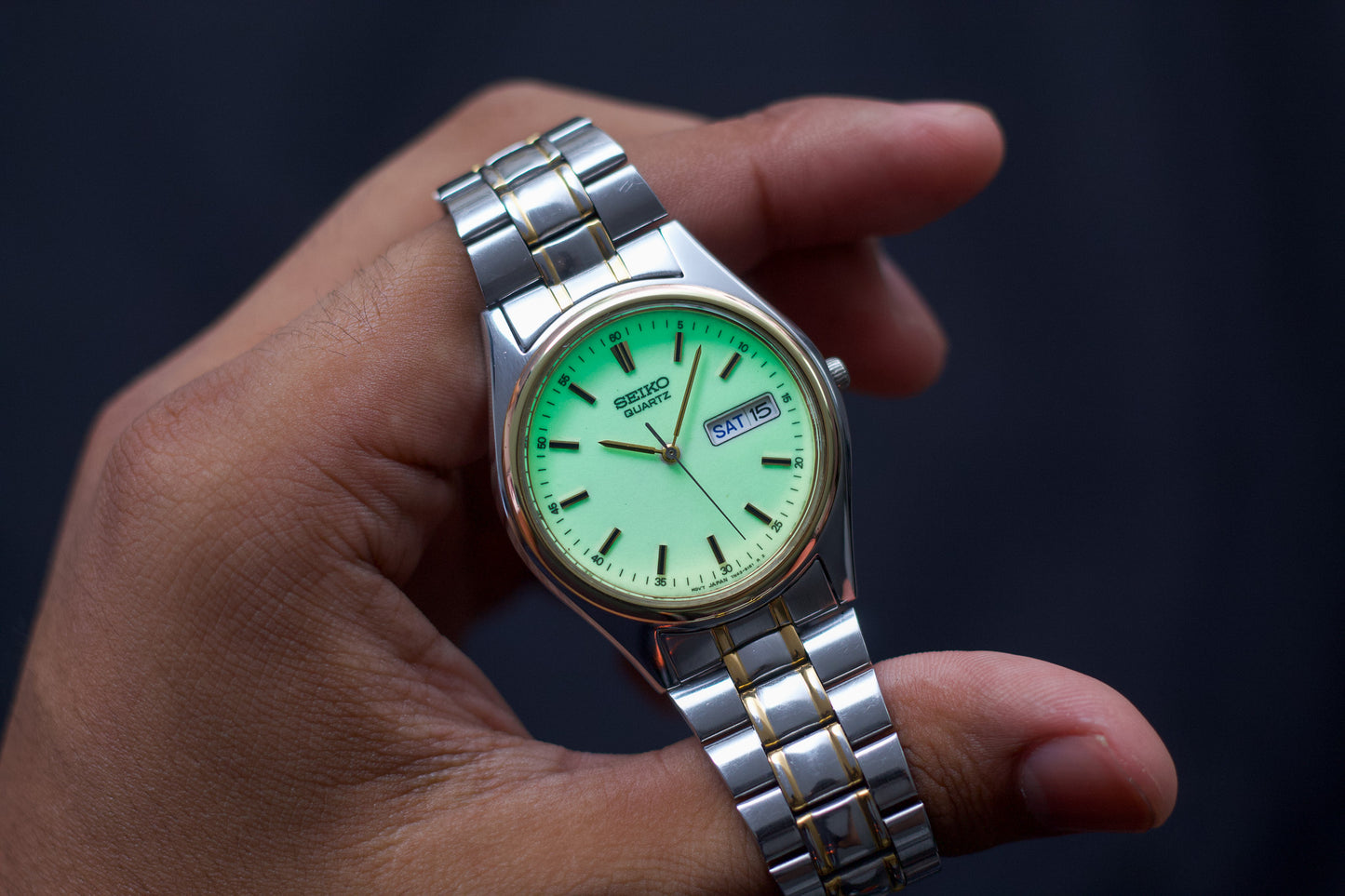 1995 Seiko Quartz 'Flashlight' Two Tone Men's Wrist-Watch