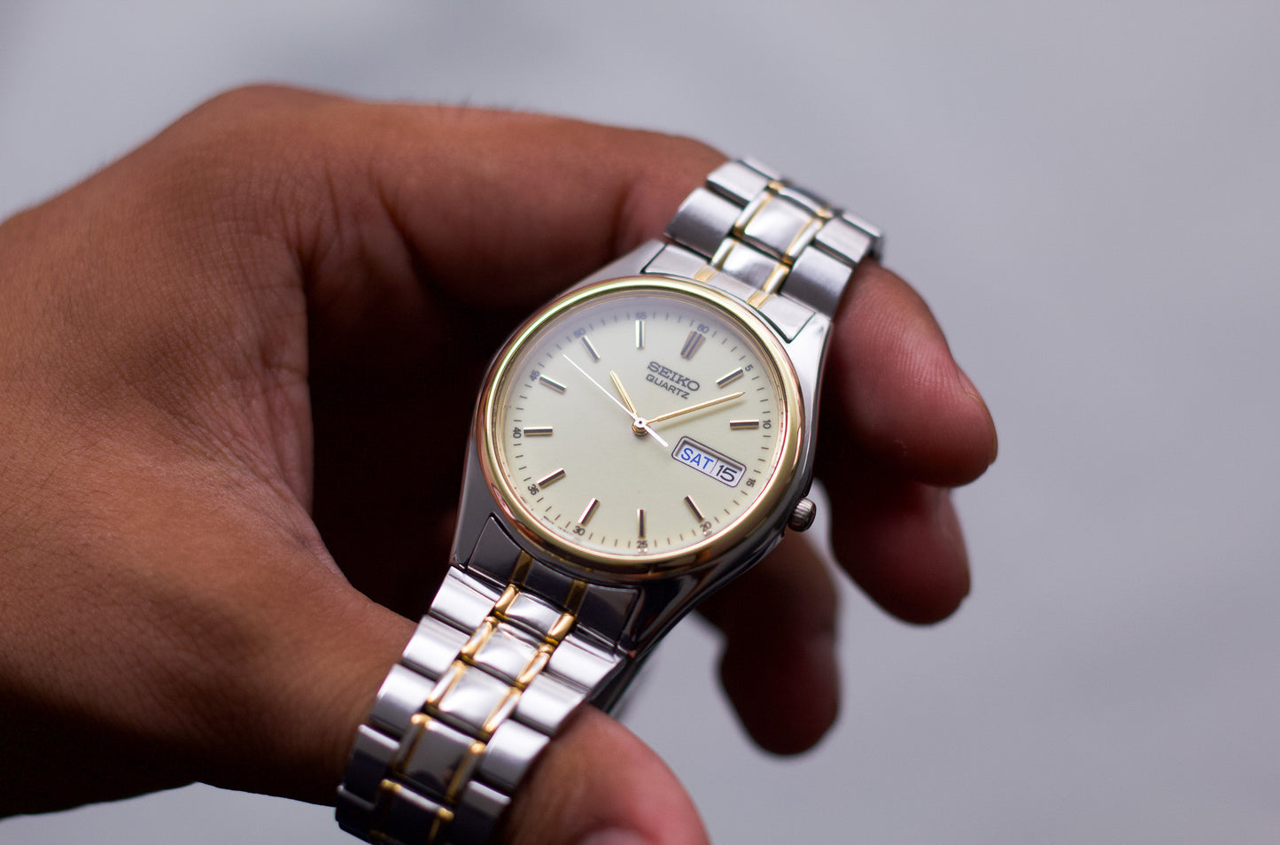 1995 Seiko Quartz 'Flashlight' Two Tone Men's Wrist-Watch