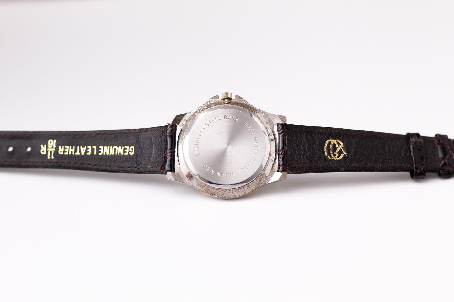 1990s Paul S. Quartz Stark White Dial Two Tone Men's Wrist-Watch