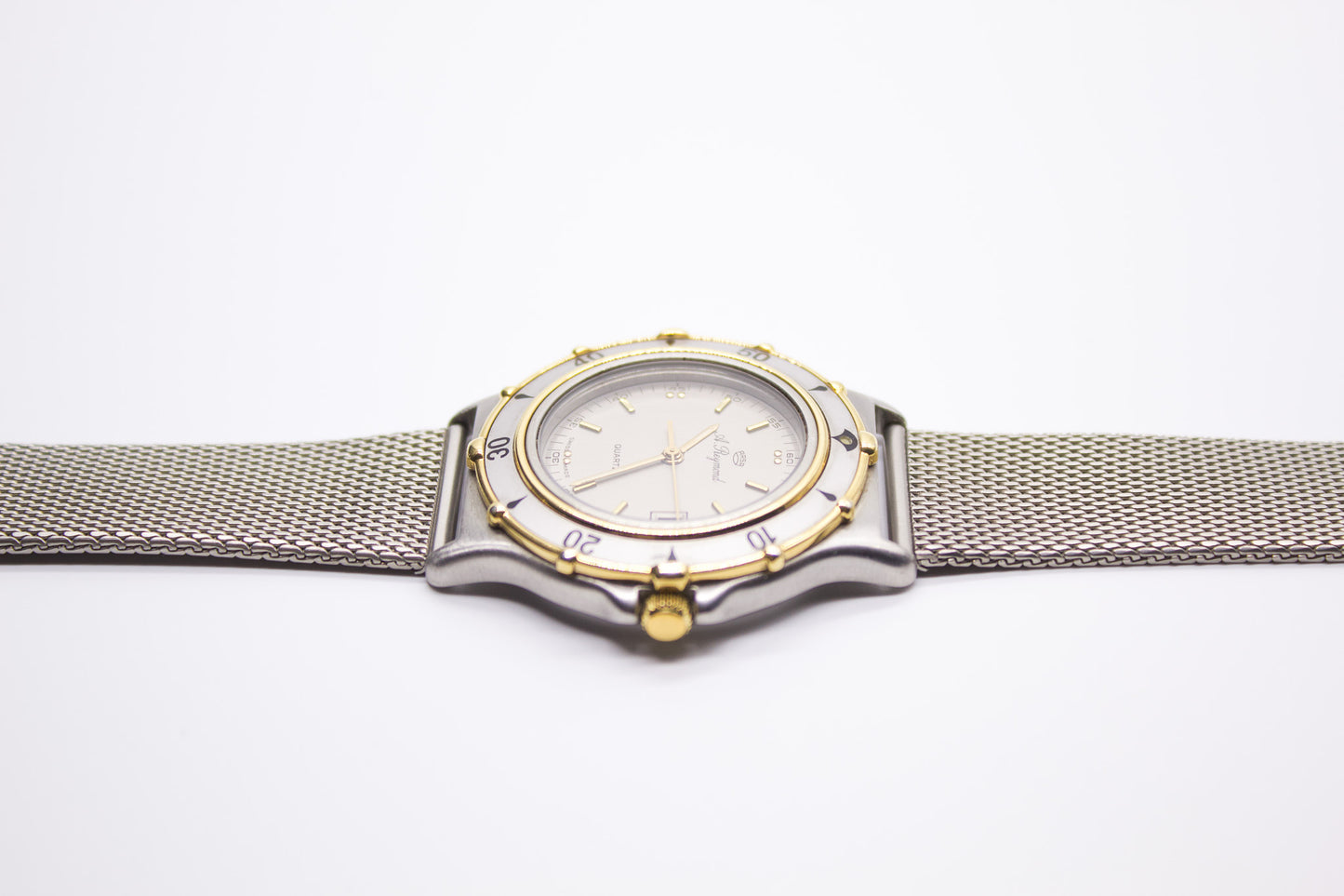 1990s A. Reymond Straight Grain Silver Dial Men's Wrist-Watch