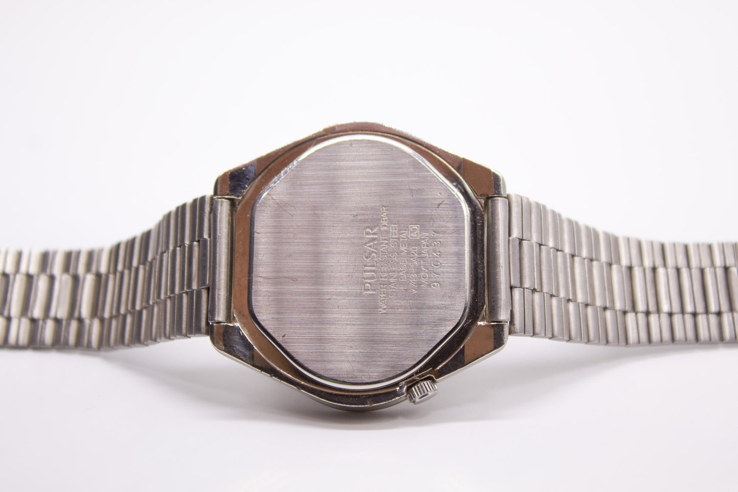 1999 Pulsar Spoon Quartz Brilliant Blue Dial Men's Wrist-Watch