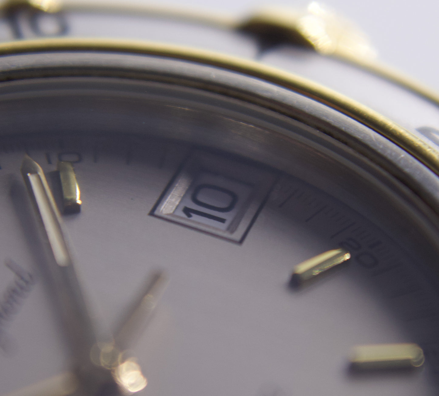 1990s A. Reymond Straight Grain Silver Dial Men's Wrist-Watch