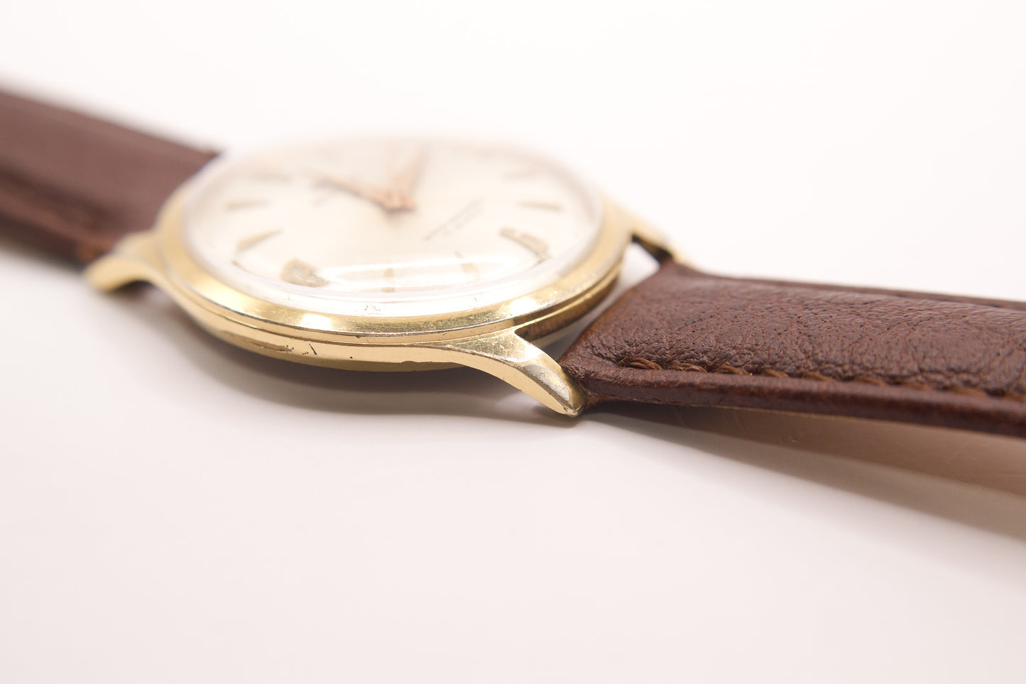 Serviced 1950s 10K Mechanical Belforte Champagne Dial Men's Wrist-Watch