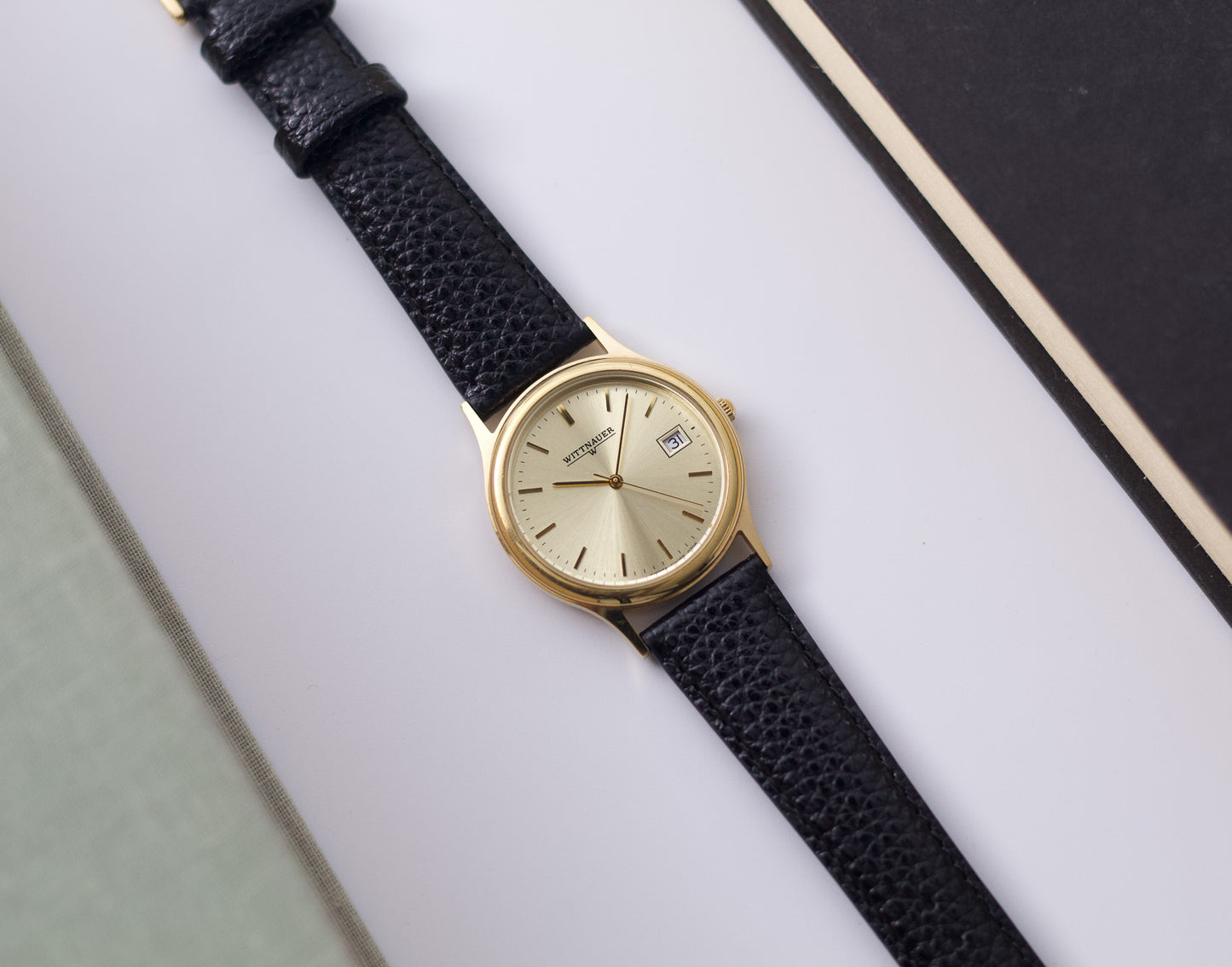 1990s Wittnauer Swiss Quartz Gold Toned Men's Wrist-Watch