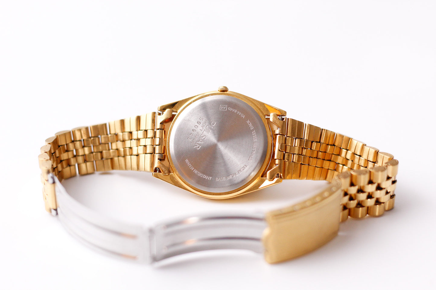 2005 Pulsar Quartz 'Baby Presidential' Inky Black Dial Men's Wrist-Watch