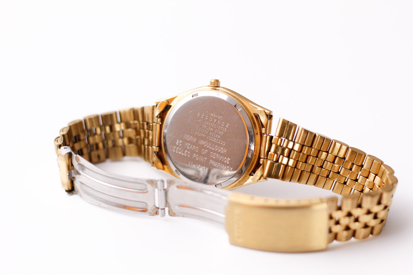 1992 Citizen CQ 'Baby Day-Date' Golden Sunburst Dial Men's Wrist-Watch