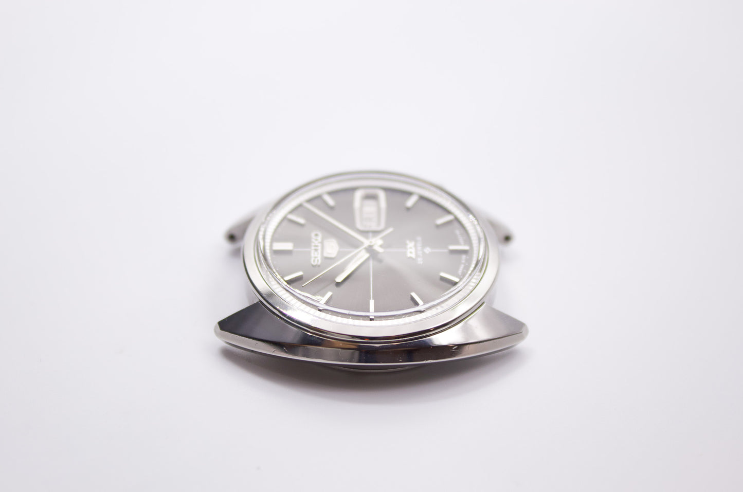 Serviced 1967 Seiko 5 DX Sunburst Gray Dial Men's Automatic Wrist-Watch