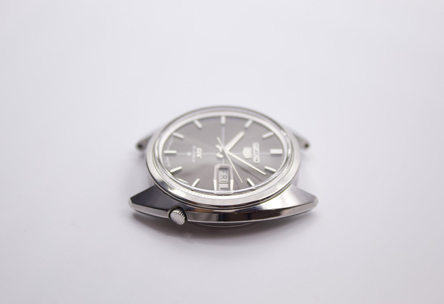 Serviced 1967 Seiko 5 DX Sunburst Gray Dial Men's Automatic Wrist-Watch
