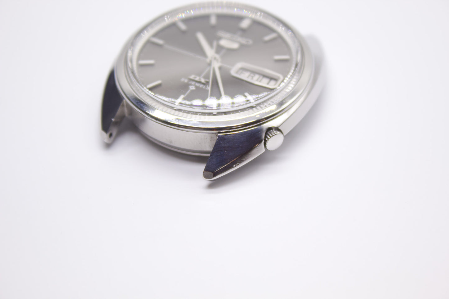 Serviced 1967 Seiko 5 DX Sunburst Gray Dial Men's Automatic Wrist-Watch