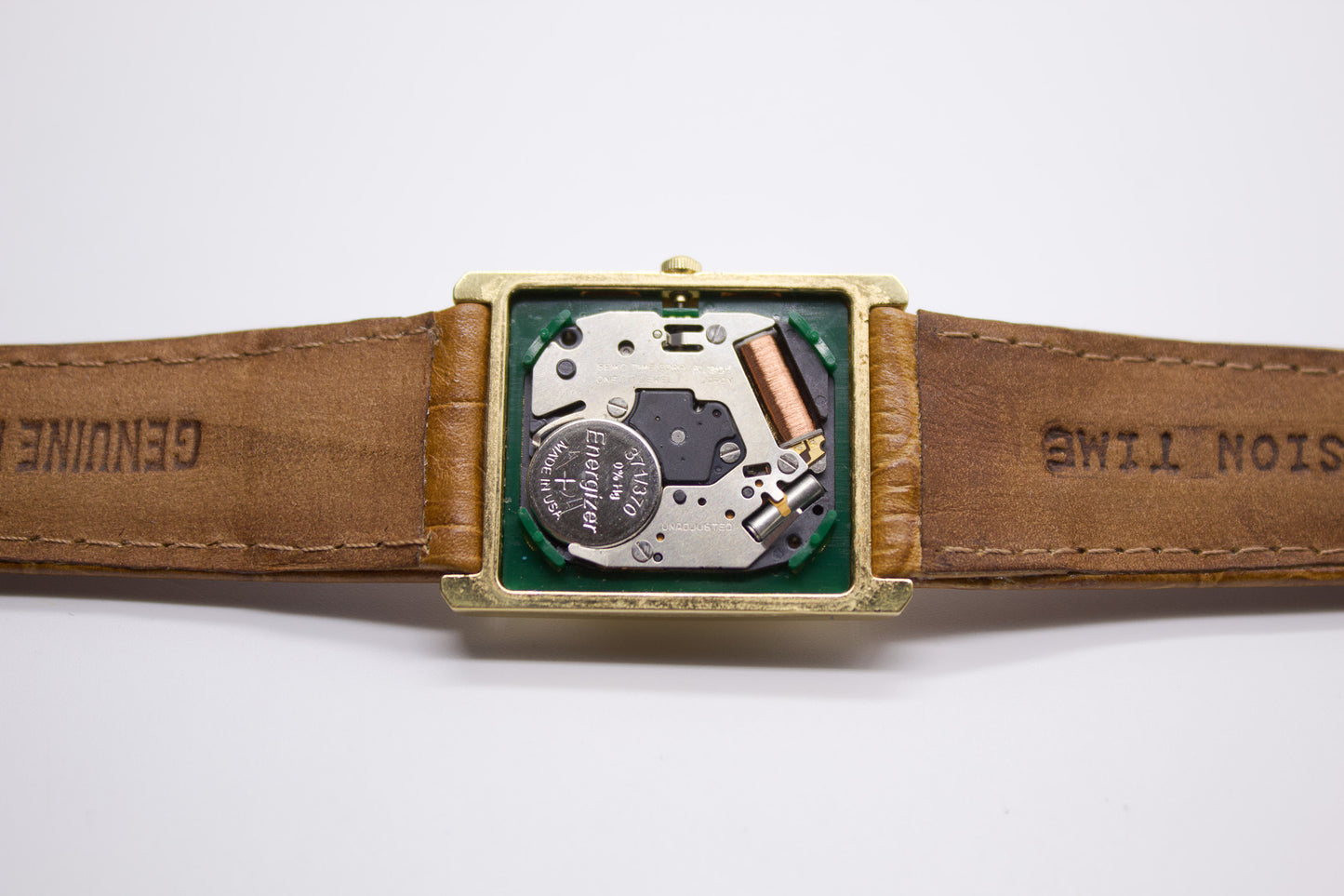 1991 Seiko Golden 'Tank' Straight Grain Dial Men's Wrist-Watch