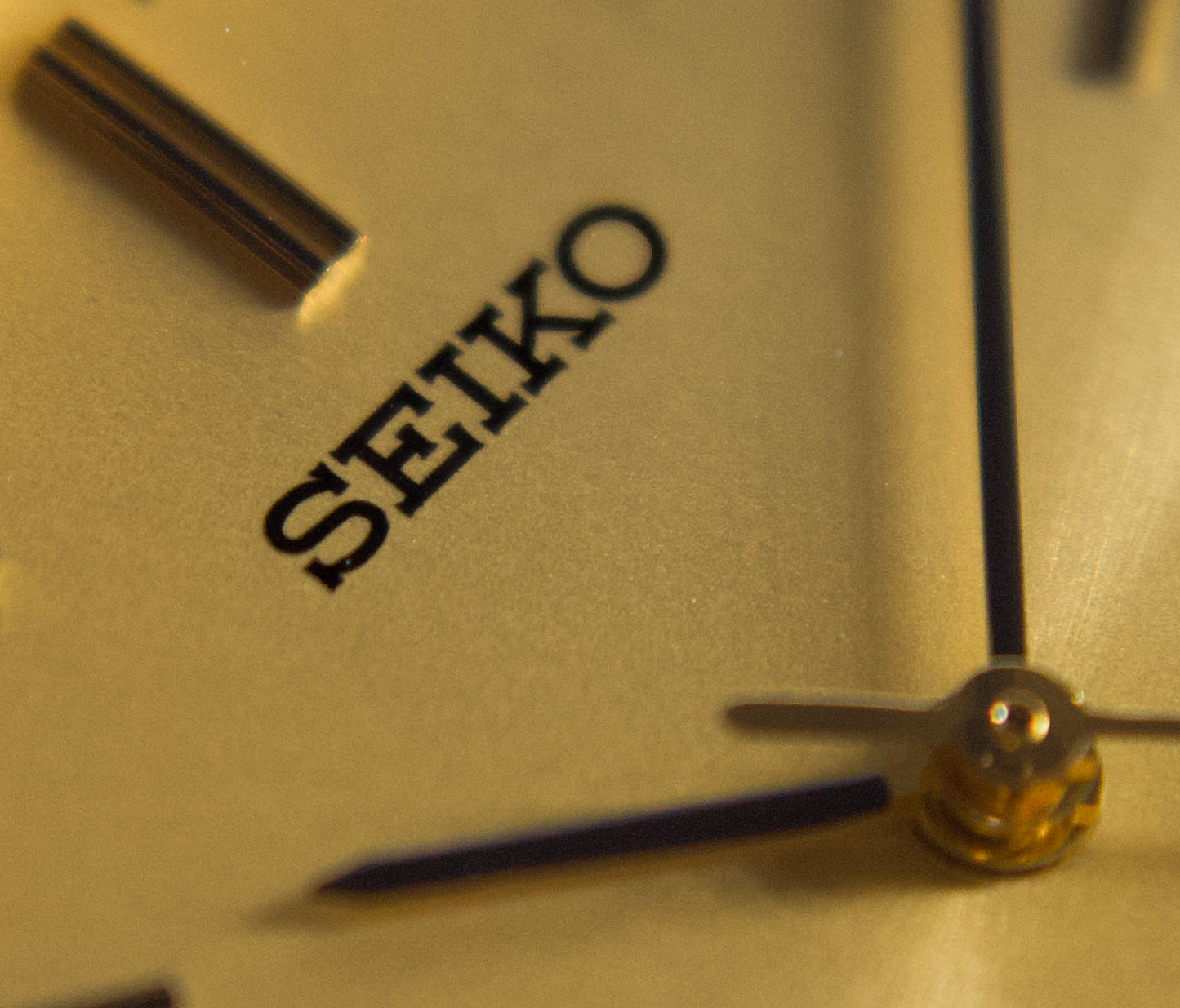 1990s Seiko Tank Golden Sunburst Dial Men's Wrist-Watch
