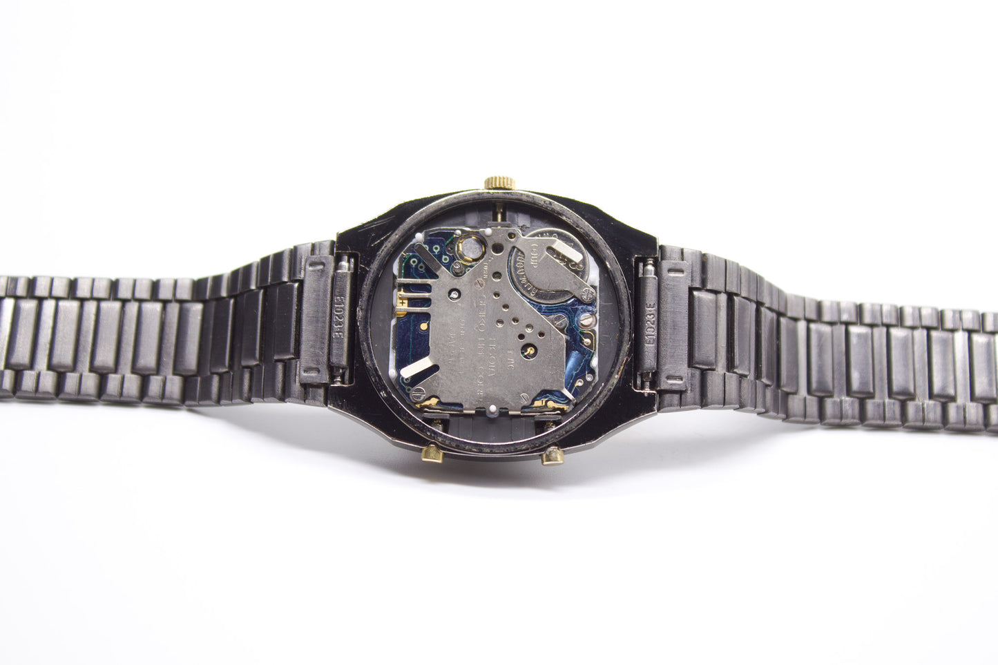 1993 Seiko Ana-Digi Gun Metal Black Men's Wrist-Watch