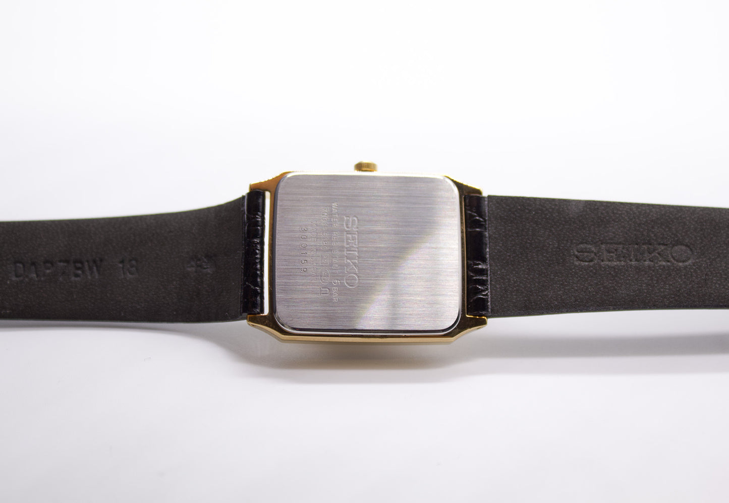 1990s Seiko Tank Golden Sunburst Dial Men's Wrist-Watch