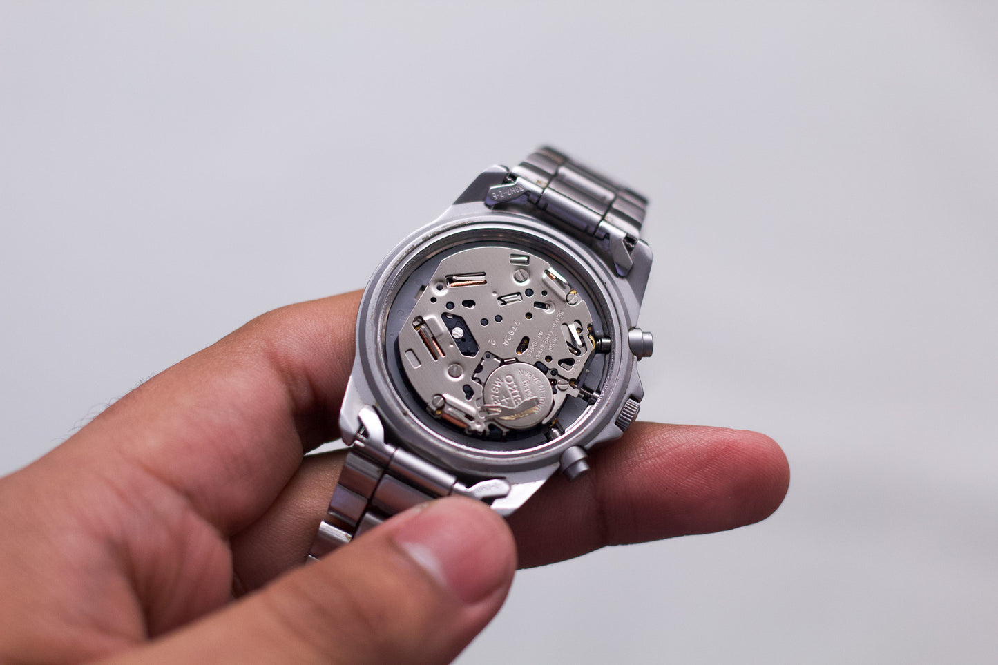 2010 Seiko Quartz Marine Blue Sunburst Dial Chronograph Men's Wrist-Watch
