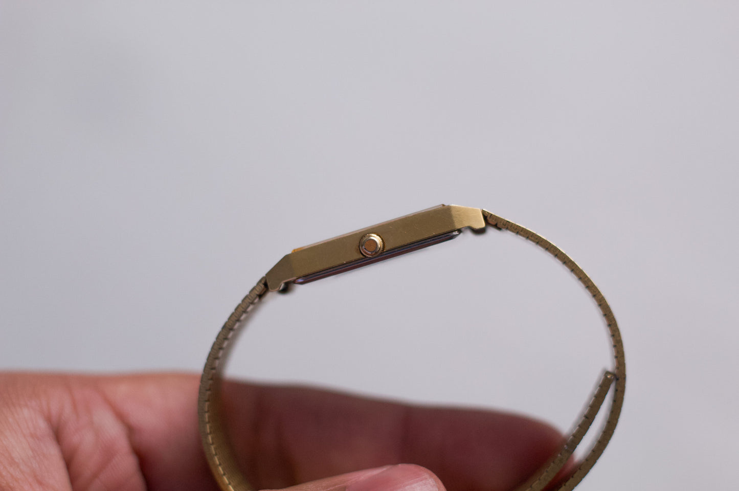 1986 Seiko 'Tank' Gold Toned Men's Wrist-Watch