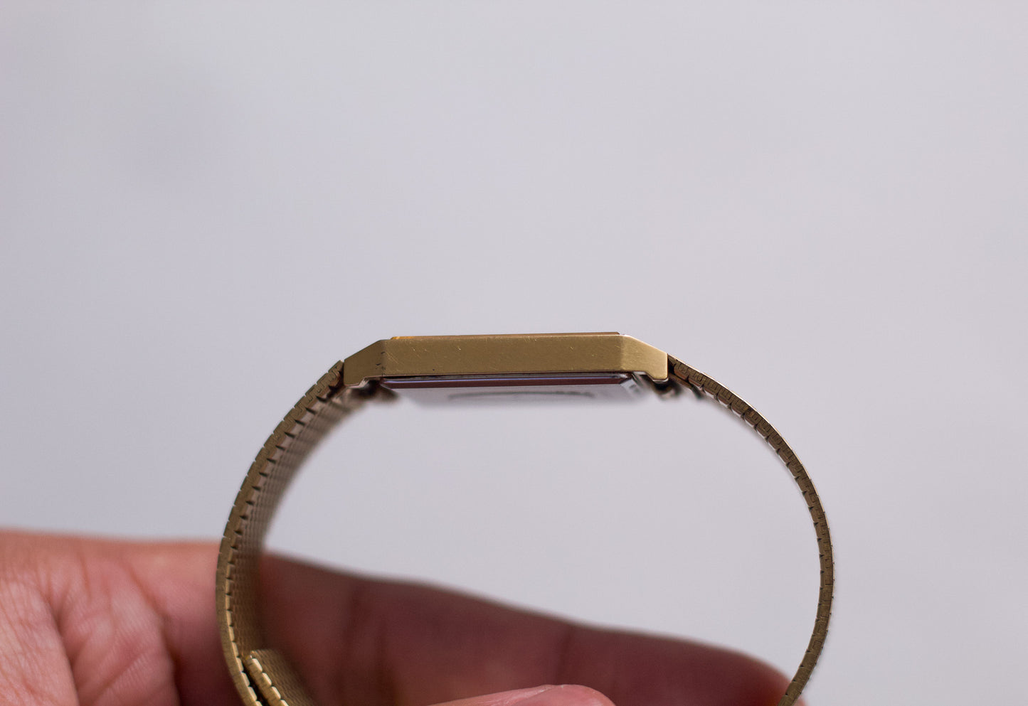 1986 Seiko 'Tank' Gold Toned Men's Wrist-Watch