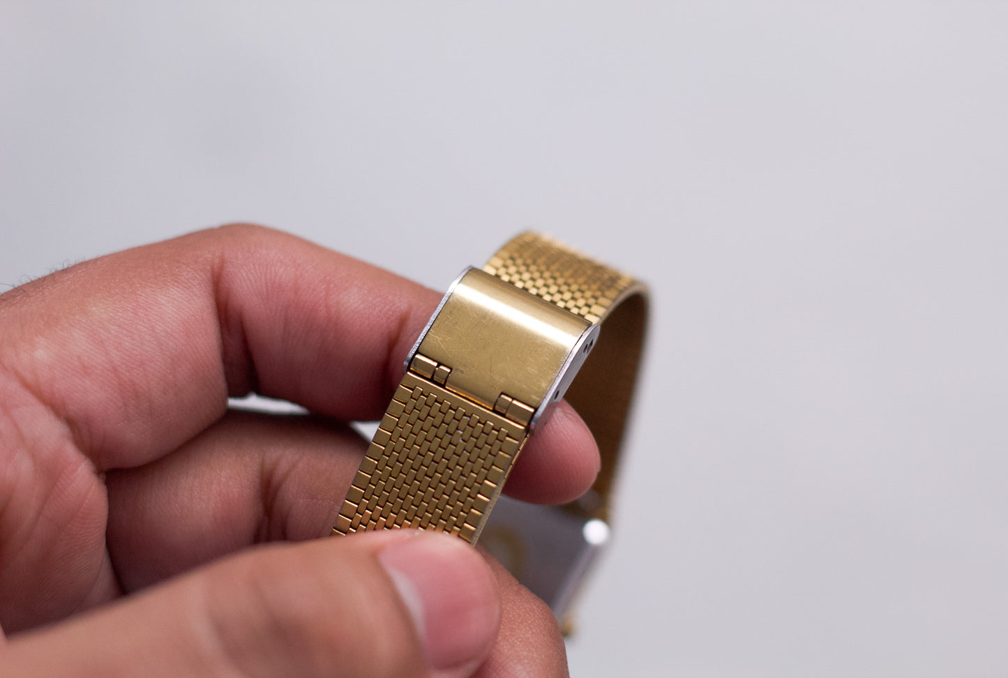 1986 Seiko 'Tank' Gold Toned Men's Wrist-Watch