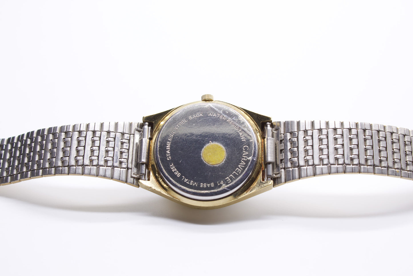 1990s Caravelle Snow Dial Gold Toned Men's Sports Wrist-Watch