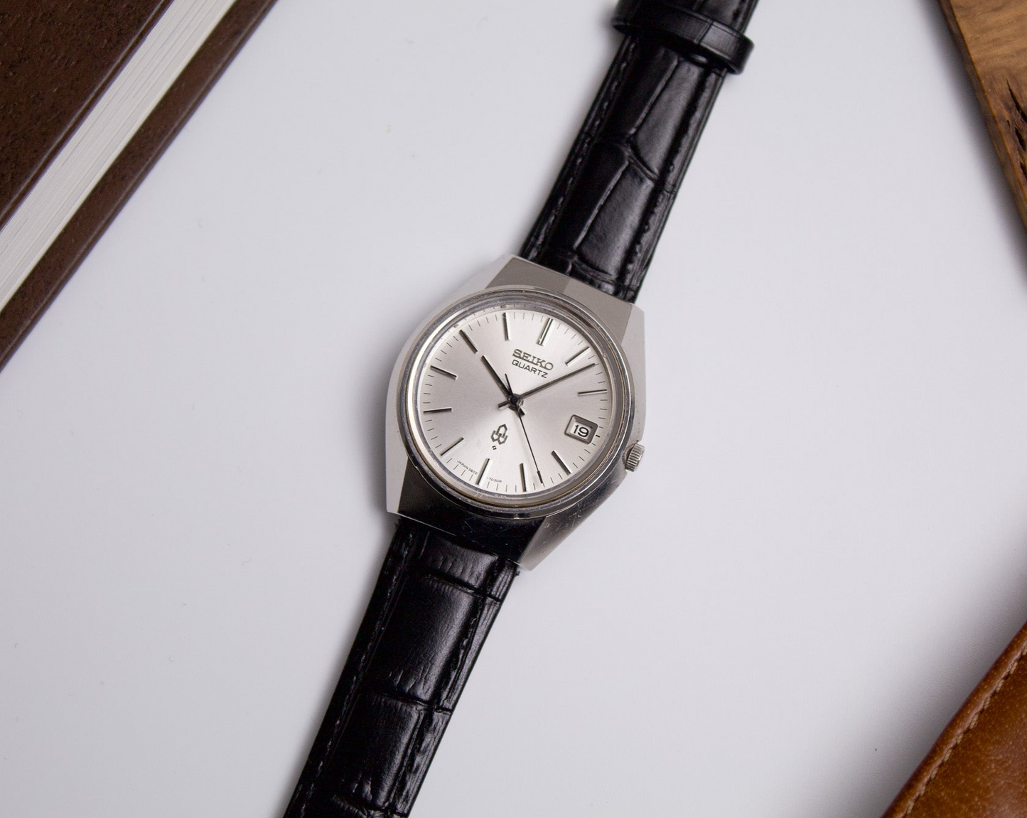 1973 Seiko 'Baby Astron' Silver Sunburst Dial Early Quartz Era Wrist-Watch
