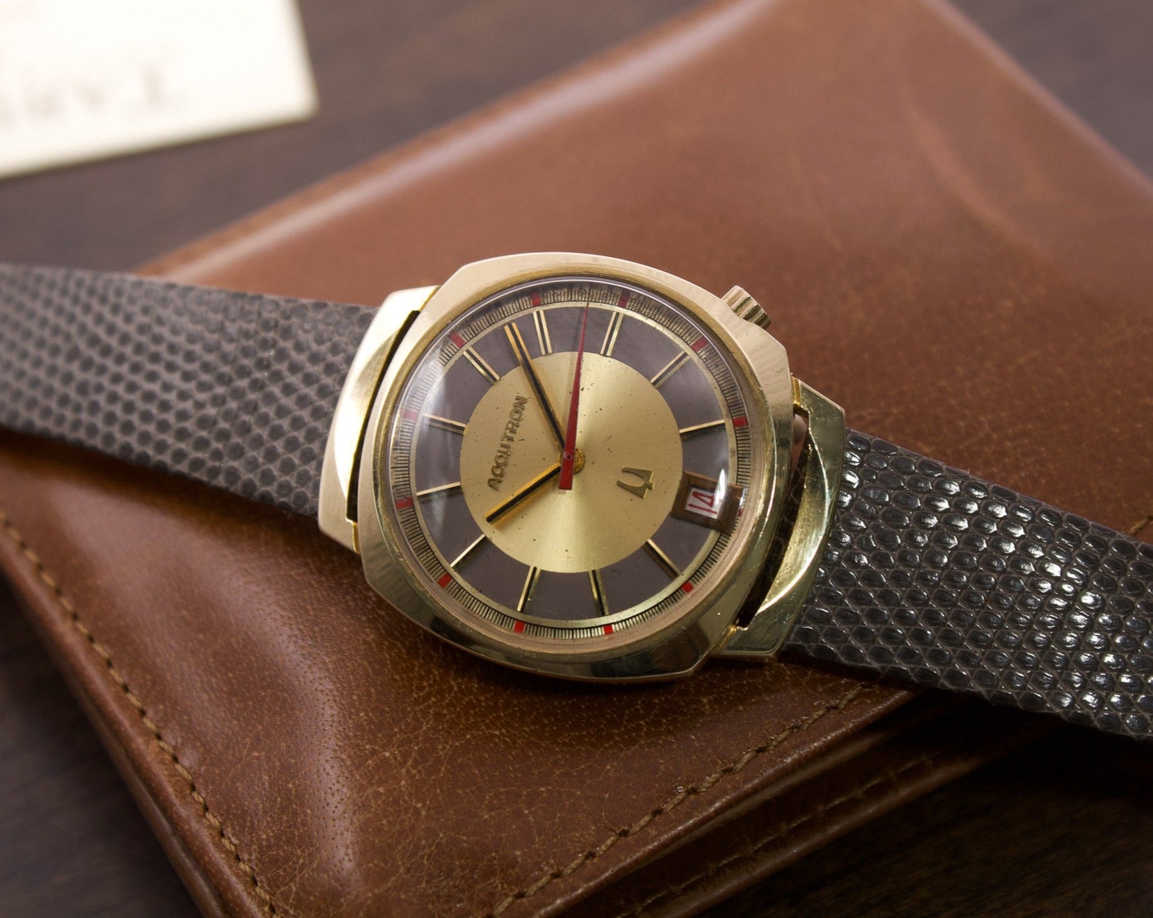 Serviced 1969 14K Gold Filled Bulova Accutron Sweeping Second's