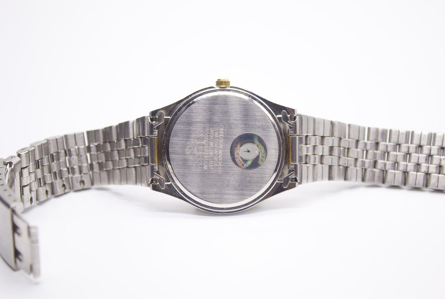 1990s Citizen Baby 'Day-Date' Inky Black Dial Two Toned Men's Wrist-Watch