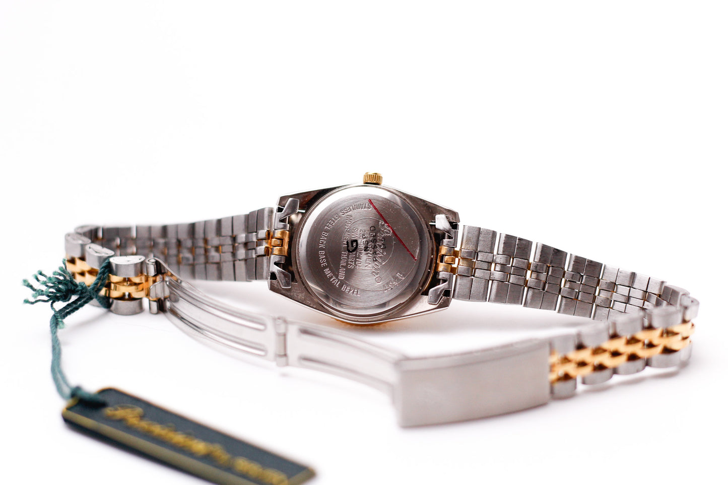 1990s Gruen Precision Quartz Silver Sunburst Dial Two Tone Case Couples' Watches
