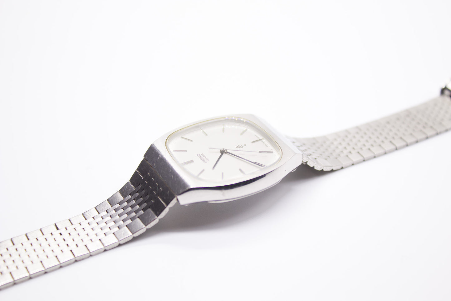 1979 Seiko Chariot Quartz Silver Ivory Dial Men's Wrist-Watch