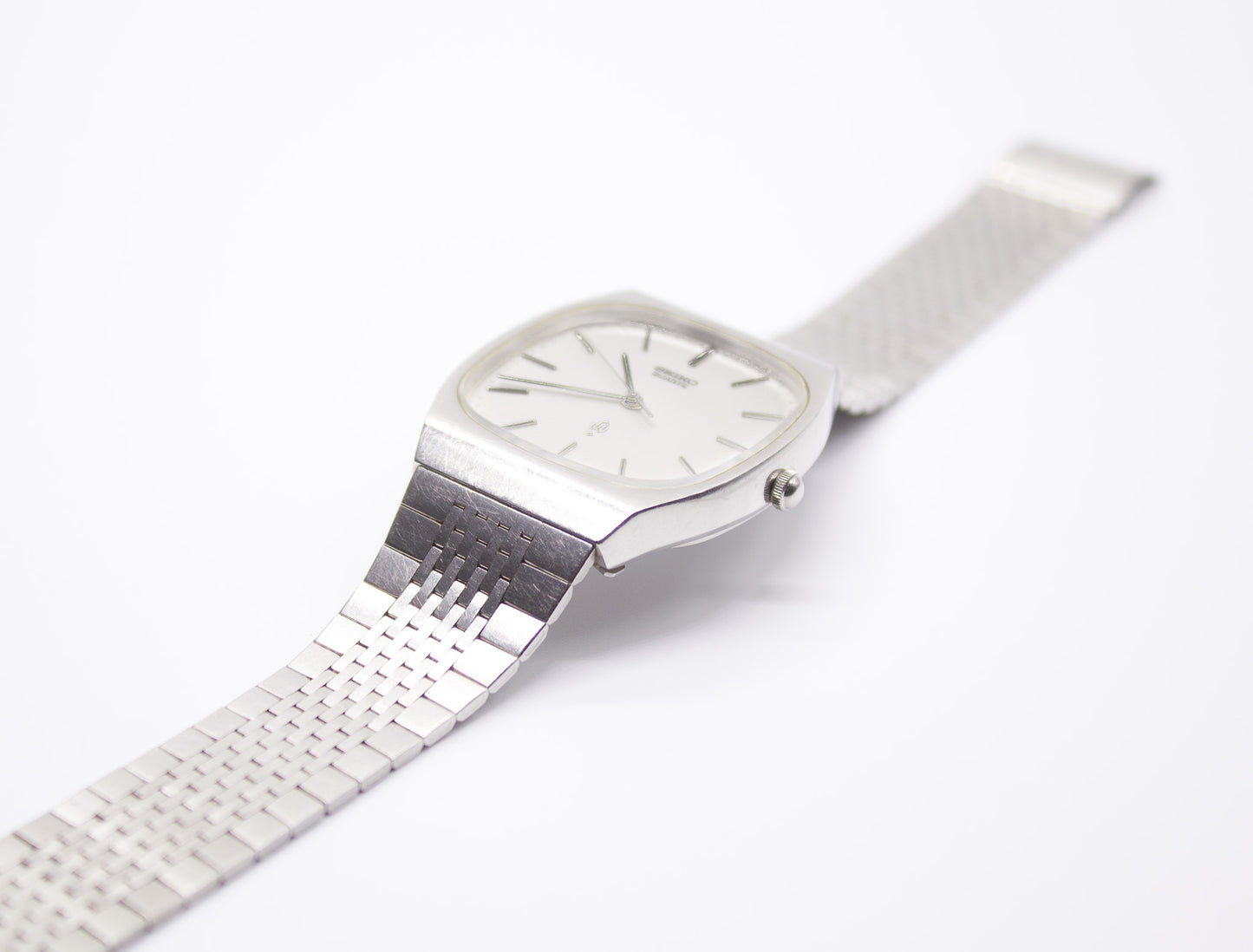 1979 Seiko Chariot Quartz Silver Ivory Dial Men's Wrist-Watch