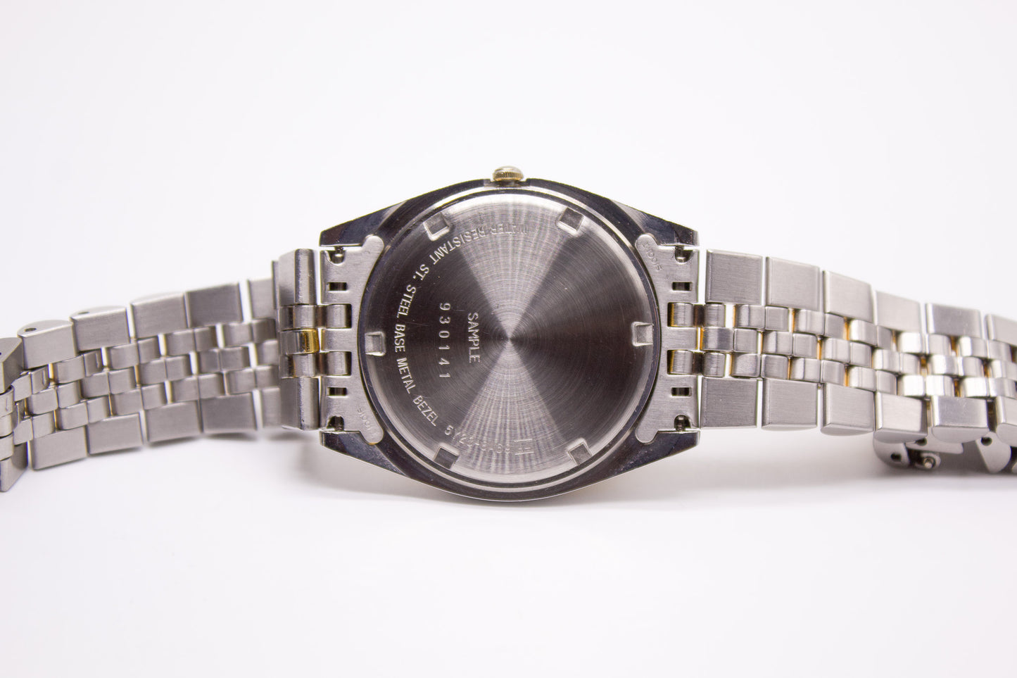 1989 Seiko SQ Rare 'Sample' Variant Golden Dial Two Tone Men's Wrist-Watch